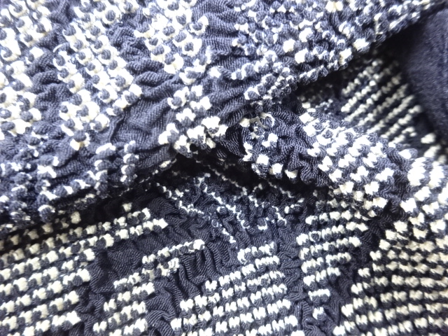  正絹　絞り屋敷模様男物兵児帯